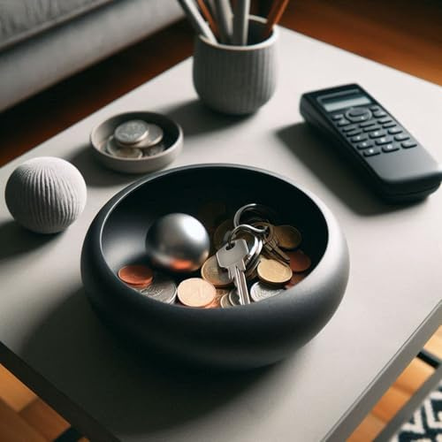 Modern Key and Coin Tray: Organiser Bowl, Diamond Style base, 3D Printed