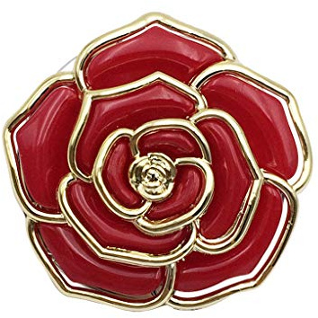 Geardeangloow Foldable Bag Purse Hook Table Side Durable Hook Hanger Flower Handbag Holder Unisex Rose Shape, red