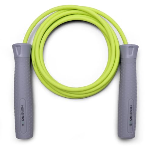 Hererope Beginner Weighted Skipping Rope - 6MM Steel Cable Tangle-Free Jump Rope with Ball Bearings, Comfy Grips for Men Women, Perfect for Cardio Boxing CrossFit Speed Training & Full-Body Workouts