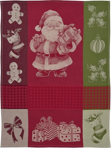Sander - Geschirrtuch Weihnachten - Chef Santa - 01 rot, grün 50x 70cm, Baumwolle