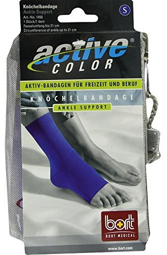 Bort ActiveColor Knöchelbandage S blau 1 St