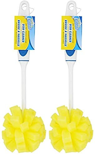 Scrub Buddies Dish Cleaning Sponges, Blue/Yellow