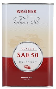 WAGNER Classic Einbereichs-Motoröl SAE 50, unlegiert | API SA - Motoröle Für Autos, Motorrad & Oldtimer ohne Hauptstrom-Ölfilter | Oxidationsstabil, Metallschonend & Temperaturbeständig | 1 Liter