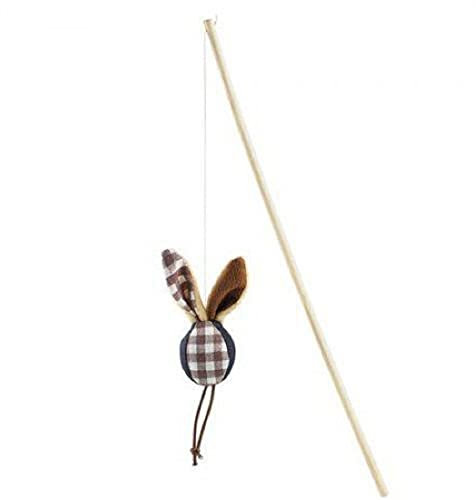 HUNTER ELROY Katzenspielzeug, Katzenangel, mit Katzenminze, 50 cm, Hase