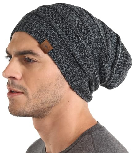 Tough Headwear Cappello Invernale - Berretto in Maglia Oversize - Unisex per Uomo e Donna - Beanie Hat Caldo per Inverno - Cappello Deadlock e Capelli Lunghi - Taglia Unica