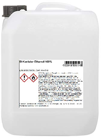 5l Bioethanol 100% - Markenprodukt naturverlesen - geprüfte Laborqualität - MADE IN GERMANY (Ethanol für Desinfektion geeignet)