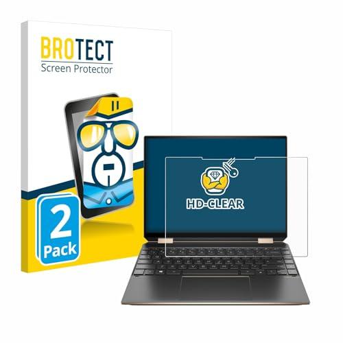 BROTECT (2 Stück Schutzfolie für HP Spectre x360 (14-eX) 2021 Displayschutz Folie Made in Germany, Ultra-Klar