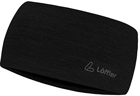 Löffler Merino Wool Wide Stirnband, black, ONE SIZE
