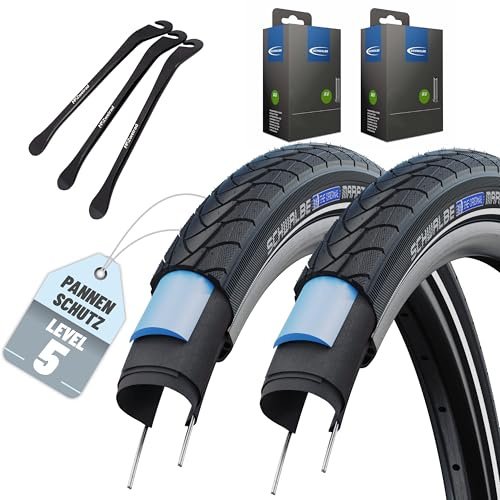 2er Set Schwalbe Reifen Marathon Plus 16 Zoll (35-349) Reflex auswählbar mit Schläuchen + 3 MSZweirad Reifenheber E Bike