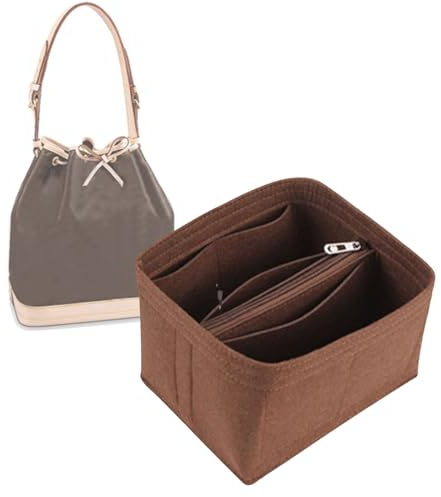Lckaey Beutel-Organizer für NOE Innentasche NOE BB Eimertasche Pe NOE NM Aufbewahrungstasche kleiner Reißverschlusseinsatz 3053 Kaffee-M