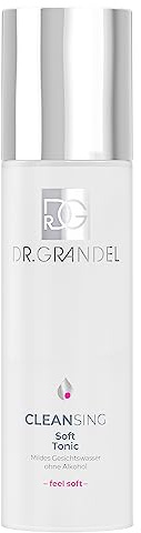 DR. GRANDEL CLEANSING Soft Tonic Mildes Gesichtswasser 200 ml | Ohne Alkohol (Ethanol), für sensible & trockene Haut, feuchtigkeitsspendend & beruhigend