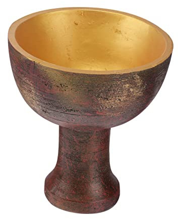 Zerodeko Décor Coupe Sacrée En Résine Vintage, Ornement Religieux Du Saint Graal, Statuette De Sacrifice Pour Cérémonie, Décoration Spirituelle D’autel Unique