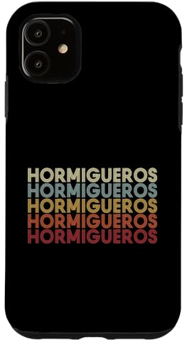 Hülle für iPhone 11 Hormigueros Puerto Rico Hormigueros PR Vintage Text