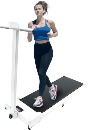 TaNeHaKi Laufband FüR Zuhause Klappbar 100kg Elektrische LaufbäNder 1-6km/H 0.75hp Walking Pad Mit Led Anzeige Fernbedienung Zur Geschwindigkeitsregelung Treadmill