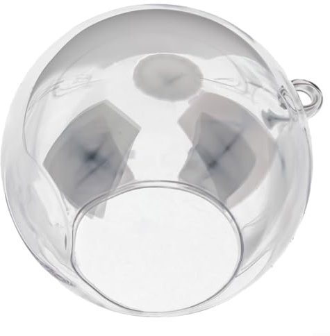 RemixAst Hängende Glaskugelvase, Transparent, Borosilikatglas, Ideal für Pflanzen, Teelichter, Kerzen, Modern, Rund, Einfarbig, Vase, 12 cm