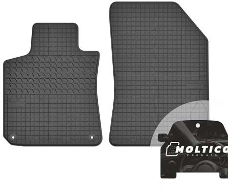moto-MOLTICO Vorne Gummimatten Auto, 2-teiliges Set, Allwetter Gummi Fußmatten mit Rand, Antirutsch & Wasserfest Autoteppiche - passend für Peugeot 308 III / 408 ab 2021