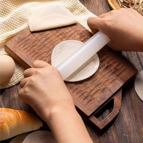 mattarello Perni rotanti Rullo Per Pasta Per Gnocchi Lungo 30 35 40 Cm, PP Plastic Rolling Pins For Baking Kneading, Mattarello Multifunzionale Per Tortilla Fondente Biscotto(LxD 35x2.5cm/13.8x1in)