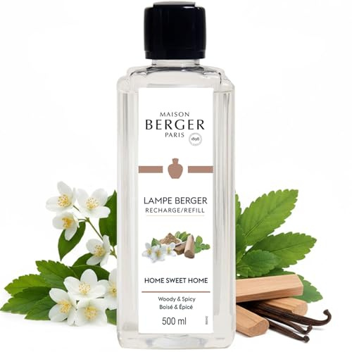 MAISON BERGER Lampe Berger Nachfüllung Home Sweet Home, 500 ml | Nachfüllung Home Sweet Home 500 ml für Lampe Berger Katalyse-Duftlampe, ca. 80 h Duft, hilft Gerüche zu neutralisieren