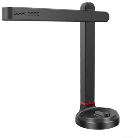 Hasaller Scanner USB Document Camera Portable Document Scanner Foldable Document Scanner 13MP Camera Flatbed Scanners Adjustable LED Lights Book Scanner
