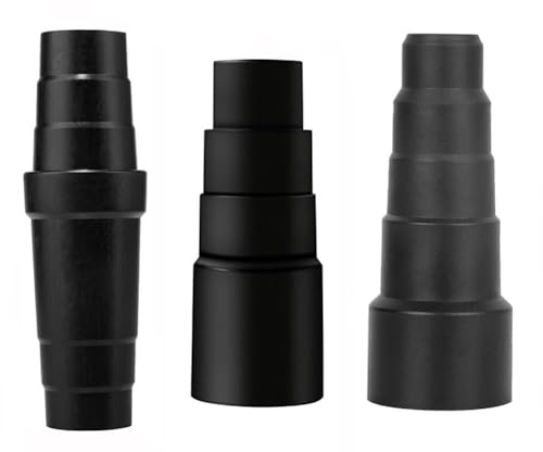 Swiixxer 3 Stück Schlauchadapter Universal - Staubsauger-Adapter Gummi, Staubsauger-Adapter - Schlauchreduzierer