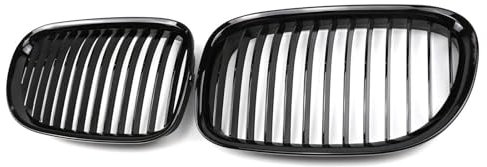 FALMDCQ Kühlergrill für die Vordere Stoßstange des Autos, Kompatibel für BMW 7 Series F01 2009-2012, Kühlergrillabdeckung aus Netzgewebe für die Stoßstange,Gloss Black