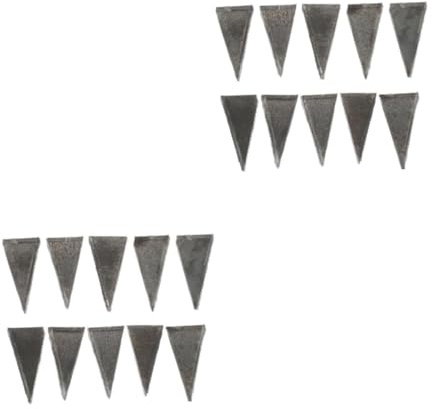 Angoily 2 Ensembles Coin Triangulaire Aiguiseur De Coins De Tête De Manche De De Camping Poignée De Marteau Acier À Haute Teneur En Carbone 20 Pièces * 2