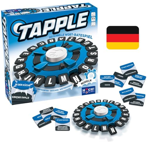 HUCH!, Tapple Spiel Deutsch, Das Original, Stadt-Land-Fluss-Spiel mit Timer, Rasantes Wortspiel für Familie & Partys, Für 2-8 Spieler ab 8 Jahren