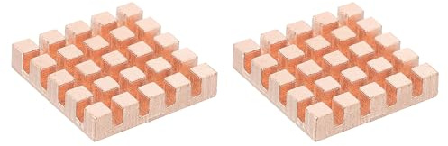 PATIKIL Copper Heatsink 20x20x4mm, 2 Pcs Heat Sink Cooler Radiator for Raspberry Pi Chip CPU Power Transistor FET IC Power Amplifier