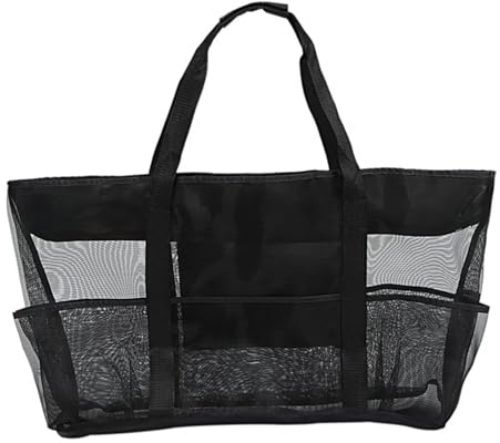 WXBCDS Bolsa Playa Rejilla Bolsa de Playa Grande for Toallas, de Malla, Duradera, con Bolsillo