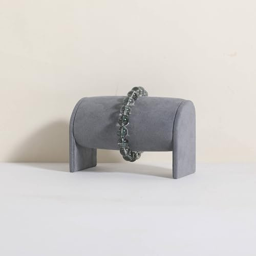 GemeShou Grauer Armband-Speicherorganizer für Boutiquen, Samtuhrendarsteller zum Verkauf, Damenarmbandhalter für Theken【Armbandhalter-Grauer】