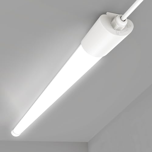 Amdelne LED Feuchtraumleuchte 60cm, 18W 1800LM Deckenleuchte Feuchtraum, Wasserfest Wasserdicht IP65 Verknüpfbar werkstattlampe, Neutralweiß 4000K, für Büro keller Garage Warenhaus