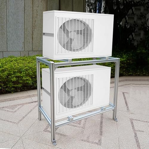 Soporte De Doble Capa Para Aire Acondicionado, Soporte De Montaje En Suelo Para Condensador De Alta Resistencia(80x40x120cm/31.5x15.7x47.2in)