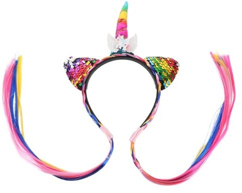 FRCOLOR Niedlicher Einhorn Haarreif für Mädchen aus Robustem Kunststoff mit Lustigem Cartoon Design Einfach zu Verwenden und Vielseitig für Kinderfest und Geburtstag