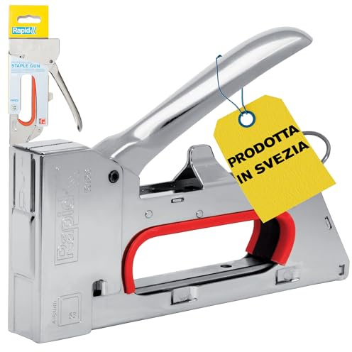 Rapid - Agrafeuse PRO R153 pour Agrafes N°53 de 4-8 mm, Agrafeuse pour Tissus avec Poignée Ergonomique, 100% Acier, Recharge Facile, Fabriqué en Suède - Emballage FSC (5001665)