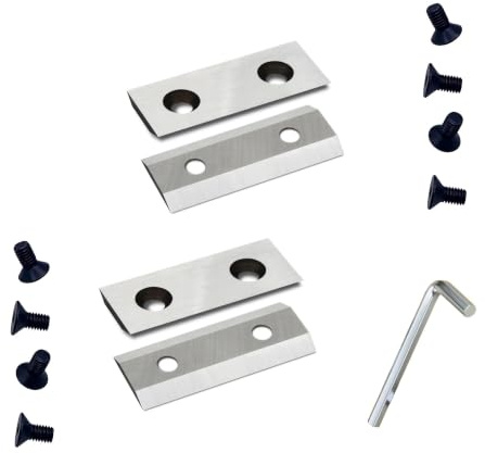 Generico Lame di Ricambio Biotrituratore 4 Lame+8 Viti di Fissaggio M6 | Compatibile SCREWFIX TITAN TTB3535HR 2500W