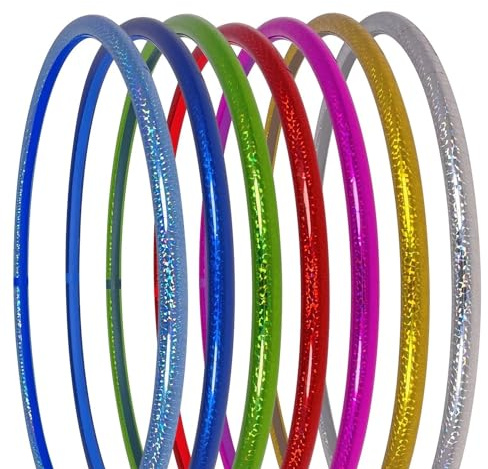 hoopomania Zirkus Hula Hoop, Hologramm Farben, Ø 70cm, Silber