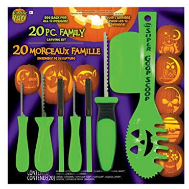 Horror-Shop 20-TLG. Kürbis Schnitz Set