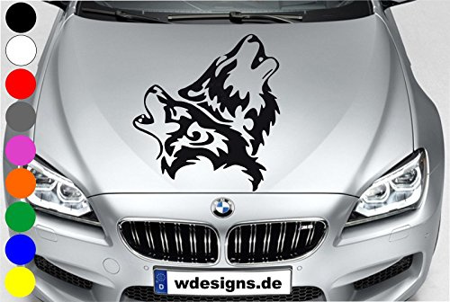 wDesigns Autoaufkleber Wolf WÖLFE Aufkleber Motorhaube Sticker Heckscheibe