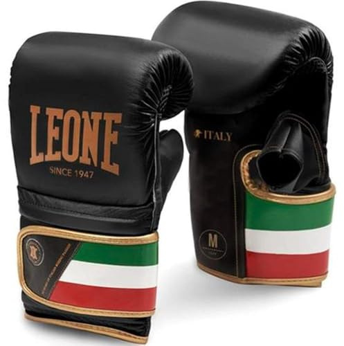 LEONE 1947, Italien väska handskar, Unisex vuxen, Svart, S, GS090