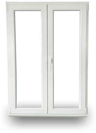 JeCo Kunststofffenster Stulpfenster - 3-Fach-Verglasung 70mm Bautiefe - BxH: 1200x1200mm DIN Rechts - Sondermaße möglich