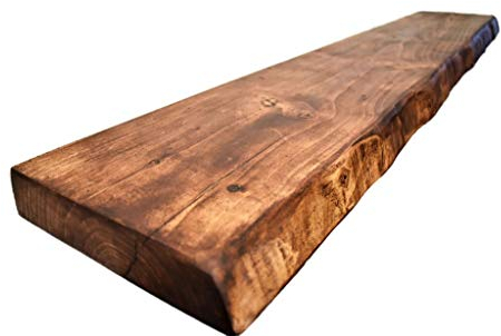 Chill House Waney/Live Edge Mensola Galleggiante Rustica 22cm x 4.4cm, Rovere/Quercia Tudor, 80cm