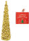 N&T NIETING 5ft Collapsible Pop Up Coastal Christmas Tree - Gold Tinsel for Holiday Xmas Decorations, Home & Office Display