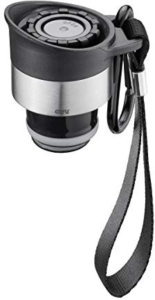 GEFU Verschluss PIO 500 ml - Ausgießer & Deckel für Isolierflaschen | Push-Button Verschluss mit Schlaufe für GEFU Olimpio, FLSK, Chily’s Bottles, Cilio - ideal für Kohlensäure