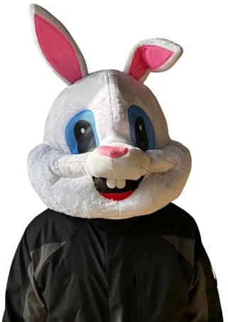 Plüsch Hasenkopf Kostüm Osterhase Tiermaske Kopf Halloween Maskottchen Kostüm Kopf
