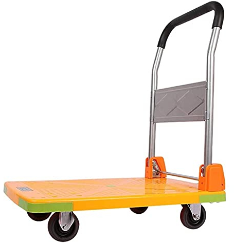 KJLY Faltwagen mit Rädern, Plattformwagen Push Cart Hand Trucks Utility Carts Service Carts, Collapsible Wagon Maximale Last 150kg / 330LB