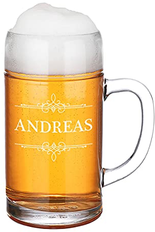 polar-effekt Brocca Misura da 1 litro con Incisione del Nome – Oktoberfest – Bicchiere da Birra Personalizzato – Classico di Monaco – per Veri Fan della Baviera – Stölzle Lausitz