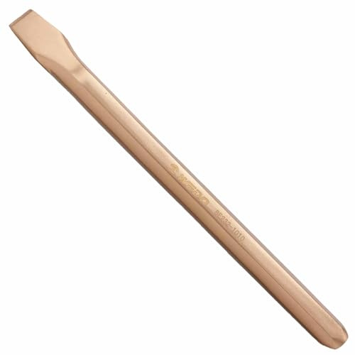 WEDO Cincel hexagonal sin chispas de 6 puntos, cincel de seguridad hexagonal de 6 puntos, cobre berilio, estándar DIN, certificado BAM y FM, 17 x 19 x 350 mm