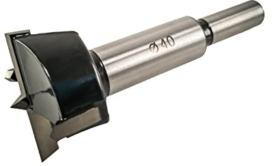 Forstner Drill bit 40 mm Tungsten Carbide Sharp Extra Thick Carbide Tip Long Shank Boring Wood