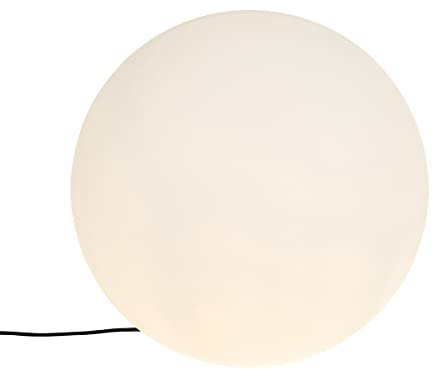 Qazqa Modern außen Stehleuchte, Stehlampe für den Garten - Nura - Weiß, max. 23W, Geeignet für LED, 74.7cm, IP44