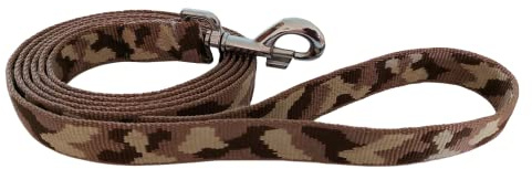 Hochwertige Buddypack-Hundeleine mit Handschlaufe (Braun-Creme – 2,00 m) | 25 mm breit, für mittlere-große Hunde, als Trainingsleine oder Führleine einsetzbar, verstärkte Nähte für maximale Sicherheit